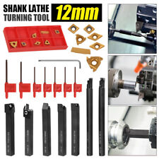 7X Drehmeißel Set 12X12mm Drehstahl Klemmhalter Bohrstange 7 Wendeschneidplatten