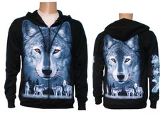 Jacke Sweatshirt Hoody Kapuzenjacke Kapuzenpullover Sweats Wolf Wölfe Gr. S-2XL 