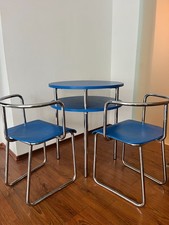 Bauhaus Thonet Set von Sesseln und Tisch Stahlrohr 30er