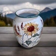 Vase, Keramikvase Sonnenblumen