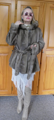 Pelz nerz jacke mantel gr - pelz,