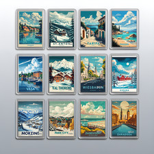 Acryl Reise Stadt Urlaub