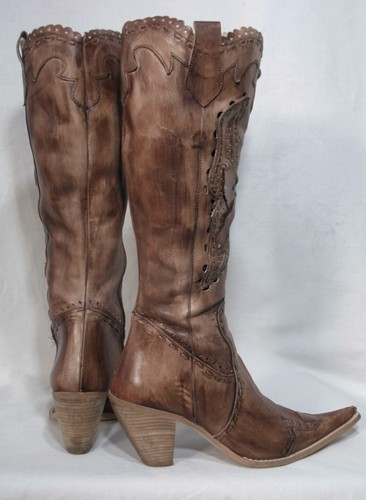 Spitz lederstiefel cowgirl - spitz,