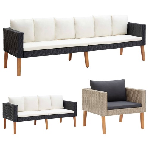 Gartensofa mit auflagen poly - gartensofa,
