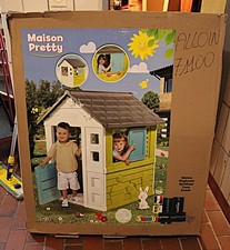 Smoby Gartenspielhaus Pretty Haus Spielhaus - Türkis und Grün, 98 x 110 x 127 cm