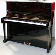 Klavier Seiler 132 schwarz poliert, Nr.110267, Renner-Mechanik, 5 Jahre Garantie