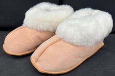 Lammfell Leder Mokassin Hausschuhe Pantoffeln Hüttenschuhe Braun Grau Rot Blau