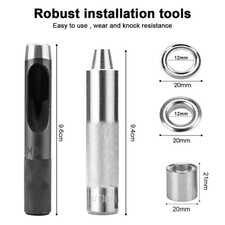 100 Set Ösen Edelstahl Metallöse Leather Craft Banner KitPlanenösen DIY Satz