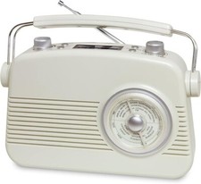 Terris Vintage Radio mit Bluetooth DAB+ UKW Nostalgieradio Tragbar Retro Digital