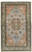 Ghom Teppich 180x110 Weiß