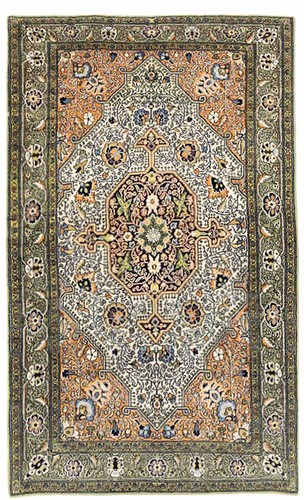 Ghom teppich 180x110 - 180x110, weiß