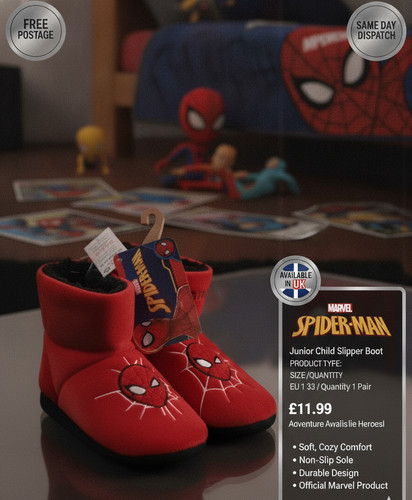 Spider man slipper boot - spider-man,