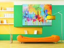 Motiv München Skyline XXL 120 x 80 Leinwand Pop Art/Malerei/StreetArt/Bild