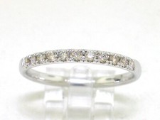 Brillant Memory Ring 585 Weißgold 14K   11 Brillanten total 0,19ct Si  Bandring