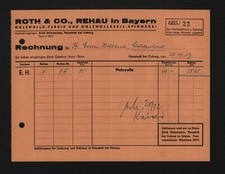 REHAU, Rechnung 1957, Roth &