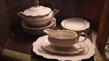 Vintage alte Sorau Carstens Porzellan 15 Teile Elfenbein Goldrand