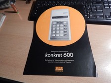 Bedienungsanleitung DDR Taschenrechner  konkret 600