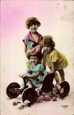 Ak Kinder mit einem Tretauto - 4355622