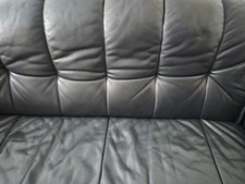 Ledercouch schwarz gebraucht
