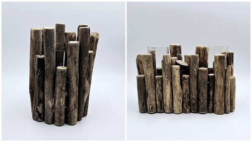 Gilde treibholz mit glasvase - mit,