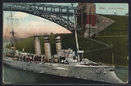 Kiel kriegsschiff sms - ak,