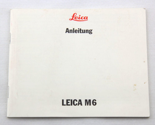 Leica anleitung original - m6,