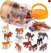 Terra 60-teilig Tierfiguren Sammlung Wildtiere Spielzeug Set ? Löwe, Tiger, 