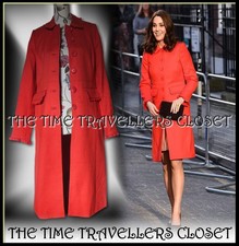 BODEN LENA KLEID MANTEL JACKE PROMI ORANGE ROT POP RÜSCHEN UK 6 34 2 ASO ROYAL