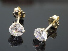 333 Gold Ohrstecker rund 3