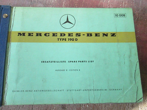 Ersatzteilkalog mercedes 190 - ersatzteilkalog,