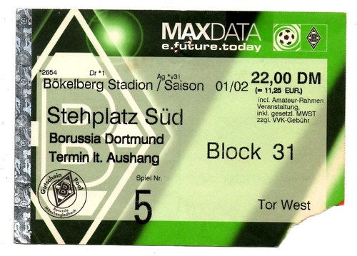 Ticket borussia - ticket,