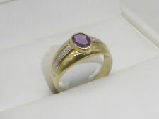 333 Gelbgold 8K Gold Ring Amethyst Goldring Verlobungsring RG 56 - 17,8 mm 8900