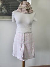 BURBERRY   SET  SHORTS & HUT   Hose 38 ,  40 Hut Gr M  Weiß Rose Burberry Muster