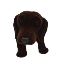 Simba Wackel Dackel Wackelkopf Waldi Hund 27cm Dunkelbraun Deko Auto Hutablage