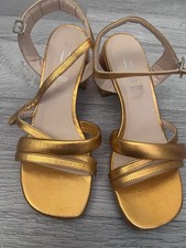 Deichmann Hohe Sandalette Leder 38 Orange