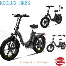 KOOLUX BK6/BK6S Klappbar Elektrofahrrad: 36V/48V 13AH 20*3.0''/4.0''City E-Bike