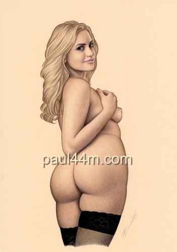 Nude art woman - woman, aktzeichnung