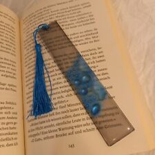 Handgemachtes Lesezeichen Blasentechnik aus EPOXIDHARZ, RESIN, Kunstharz - Blau