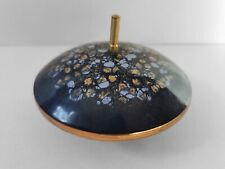 Vintage 60er Deckeldose Dose Kupfer Emaille marine blau rund