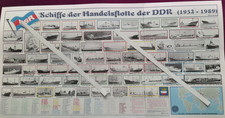 DSR-Schiffe 1952-1989 Poster Format ca. 80x40 cm; Fotodruck; DDR Handelsflotte