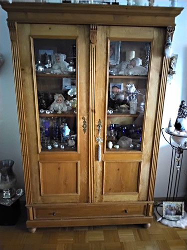 Vitrine holz glas braun - vitrine,