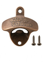 Wand Flaschenöffner - "It's Beer O'Clock" rustikal Vintage lustiger Stil Geschenk