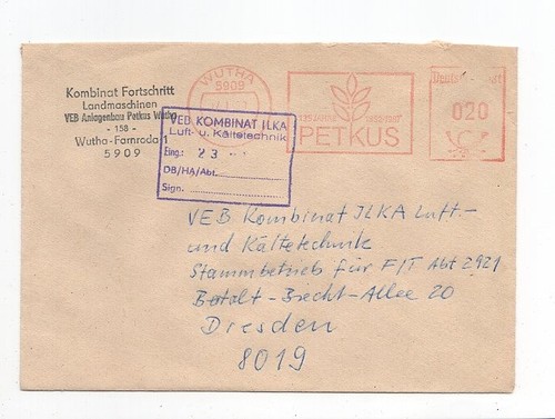 Ddr brief absenderfreistempel - brief,