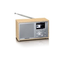 LENCO DAR-017 DAB+/FM Radio mit Bluetooth Holz Hellbraun Silber 2,4" LCD DAB+