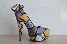 Sexy Plateau High Heels Sergio Todzi 35 38 40 Blumen Muster Flower Design