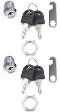 2 Briefkastenschlösser, Möbel Schloss mit Schlüssel, 16 mm