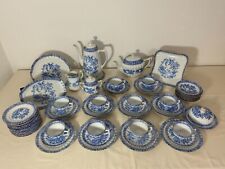 Porzellan Kaffeeservice Echt Tupack Tiefenfurt China Blau Art Déco Vintage Antik