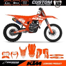 KTM MOTOCROSS GRAFIK, CUSTOM MX GRAFIK-KIT, SX SXF EXCF EXCF BLOK ORG/WHI