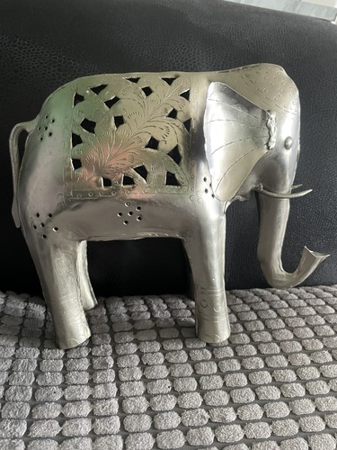 Metall elefant teelichthalter - metall,