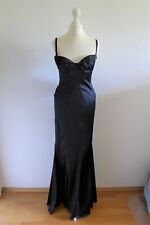 Just Cavalli Ball Abendkleid lang Mermaid Satinstretch schwarz Gr. 34 XS neu